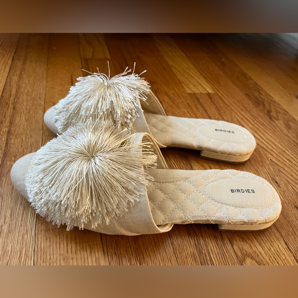 Birdies Natural Linen Mule